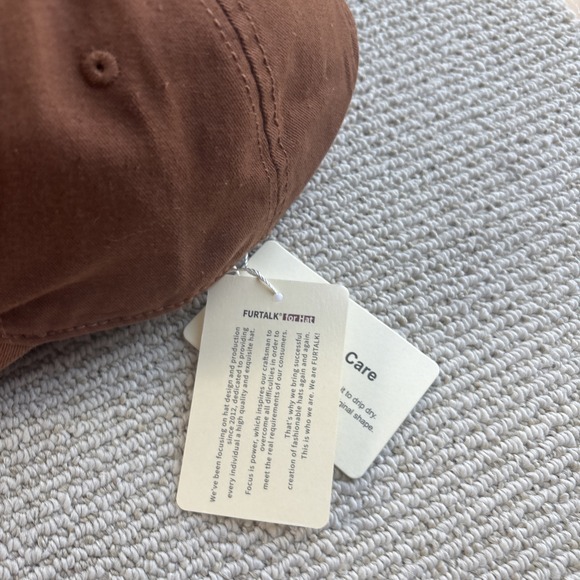 NWT FURTALK Unisex Vintage Washed Unstructured Baseball Cap Medium Brown - Picture 5 of 10